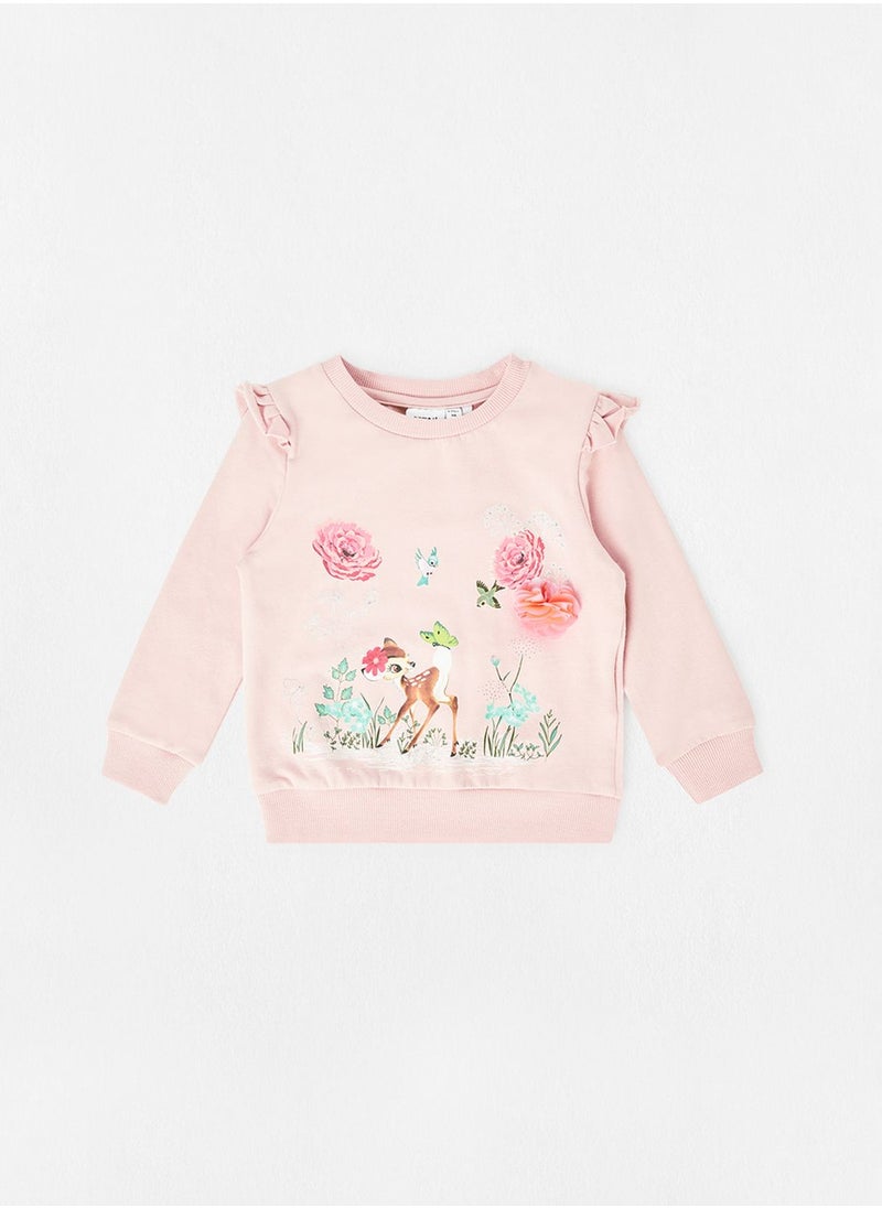 NAME IT - Kids Bambi Ruffle Sweatshirt - Image 1