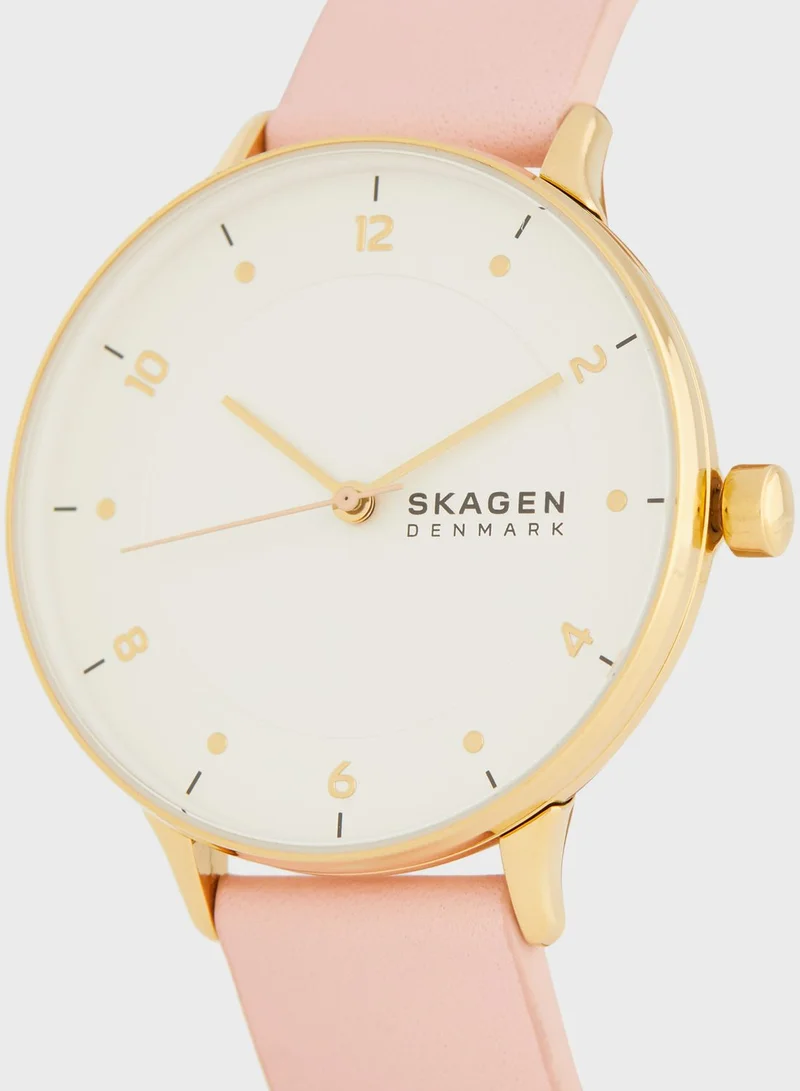 Skagen Riis Pu Strap Analog Watch