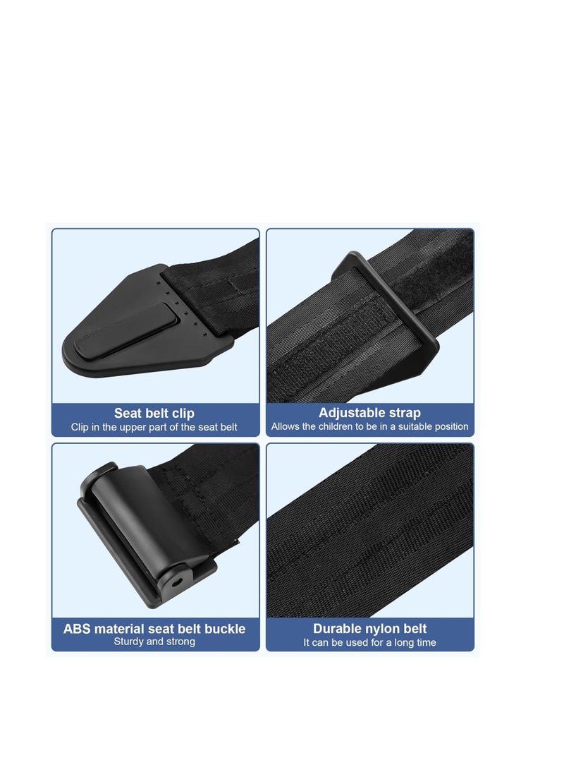 SYOSI Seat Belt Adjuster Adjustable Car Seat Belt Adjuster with Clips Soft Seatbelt Adjuster to Protect Child's Neck and Face Essential for Children's Travel (2 Pack) - Image 4