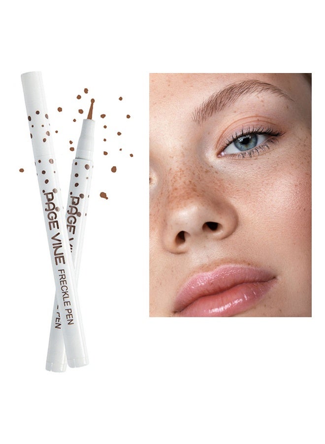 PAGE VINE Freckle Pen- Natural And True Color - Simulation Freckle Pen - Caramel Light Brown Freckle Pencil Natural Easy To Color Without Removing Makeup Spotting Pen Waterproof Sweatproof Makeup #01 Light - Image 1