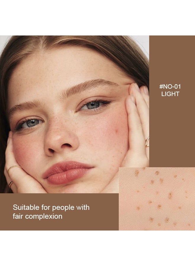 PAGE VINE Freckle Pen- Natural And True Color - Simulation Freckle Pen - Caramel Light Brown Freckle Pencil Natural Easy To Color Without Removing Makeup Spotting Pen Waterproof Sweatproof Makeup #01 Light - Image 3
