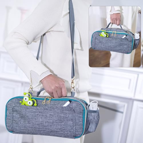 IMAGINING Carrying Case for Cricut Joy Xtra, Joy Extra Carrying Bag with Pockets for Cricut Accessories and Tools, Front and Back Side Full Open - Image 5