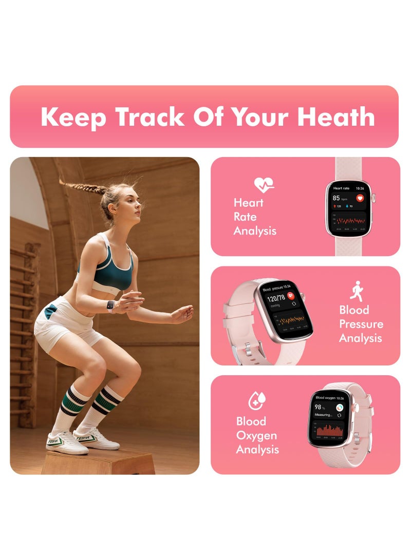 Arabest Smart Watch for Women Men - (Answer/Make Calls) Compatible with iOS/Android Phones,3ATM Waterproof,Heart,Rate,Sleep,Pressure,Steps Monitor,100+ Sports Trackers - Image 3