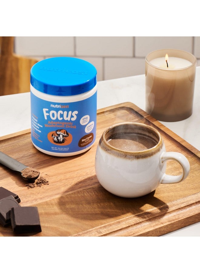 Nutricost Nutrizen AM Focus Adaptogenic Mushroom Drink (Hot Cocoa Flavored) 30 Servings - Includes Reishi, Lion's Mane, Shiitake, Cordyceps - Image 3