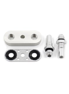 Transmission Cooler Line Adapter Plate with Gasket 6AN Fittings Replacement for 6L80E 6L90E   8L90E Factory Oil Seal Line Connector for Custom Braided Hose Set 551121-6AN