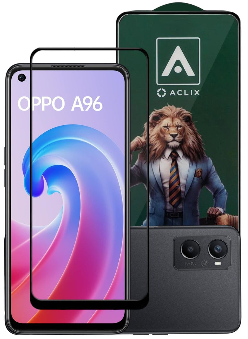 ACLIX Antistatic ESD Dustproof Premium Quality High Definition Tempered Glass Screen Protector Designed For Oppo A96 - Image 1