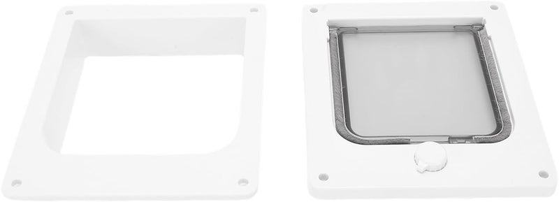 Cat Door, 4 Way Locking Flap Weatherproof Reinforced ABS Frame Pet Door for Interior Exterior Use, with Magnetic Groove for Windproof Brush Strips, Suitable for Pets Up to 25 Lb (M) - Image 3