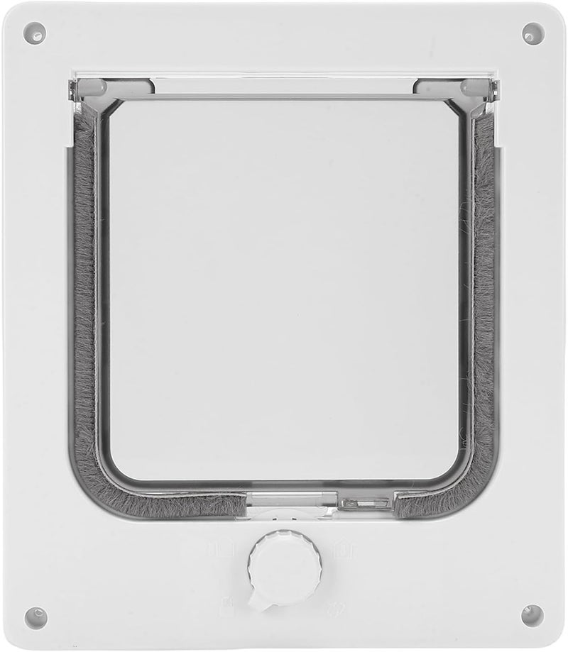 Cat Door, 4 Way Locking Flap Weatherproof Reinforced ABS Frame Pet Door for Interior Exterior Use, with Magnetic Groove for Windproof Brush Strips, Suitable for Pets Up to 25 Lb (M) - Image 5