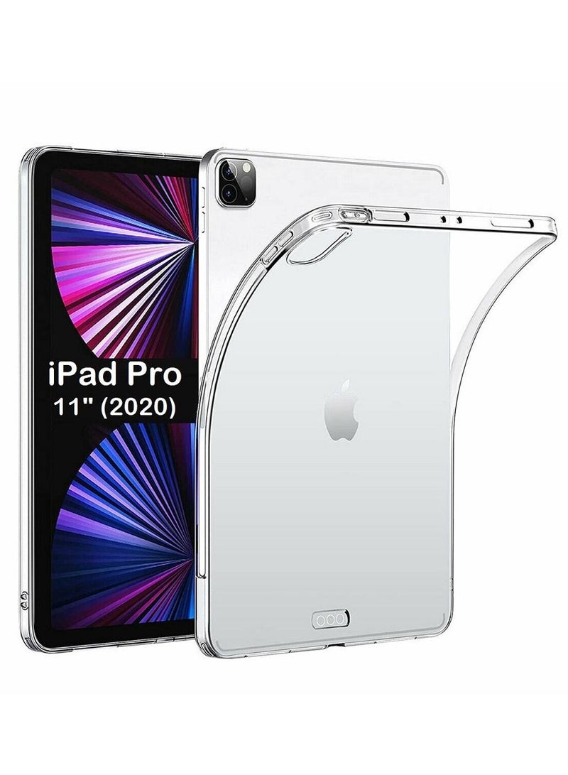 CATANES iPad Pro 11-inch 2020 (2nd Gen) Case Clear Shock Absorbing Flexible TPU Protective Cover Transparent Slim Case - Image 1