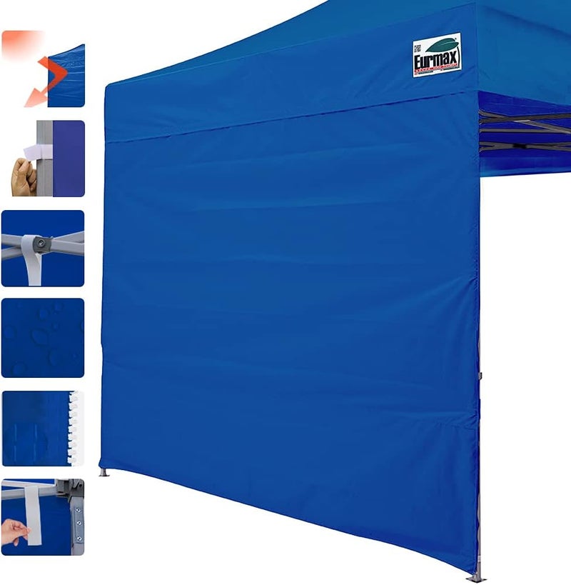 Eurmax USA Instant Canopy SunWall Event Shelter Canopy Wall Sidewall (5x5) Blue - Image 3
