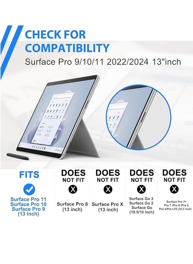 Case Compatible with Microsoft Surface Pro 11 13 inch, Heavy Duty Rugged Protective Cover with 360° Rotating Kickstand  Hand Strap - Image 2