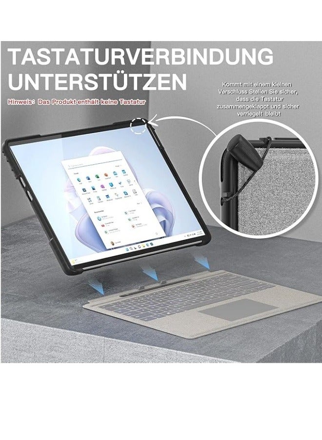 Case Compatible with Microsoft Surface Pro 11 13 inch, Heavy Duty Rugged Protective Cover with 360° Rotating Kickstand  Hand Strap - Image 3