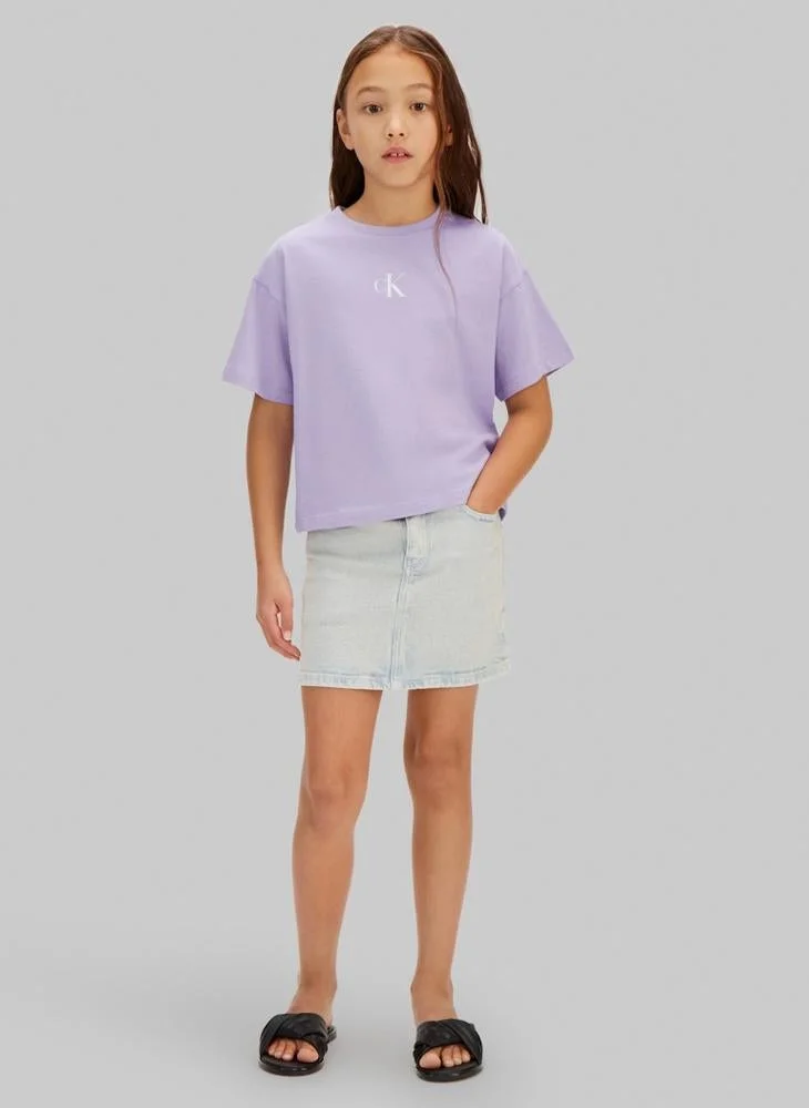 Calvin Klein Jeans  Kids Logo Boxy T-Shirt for Women | Best Price UAE