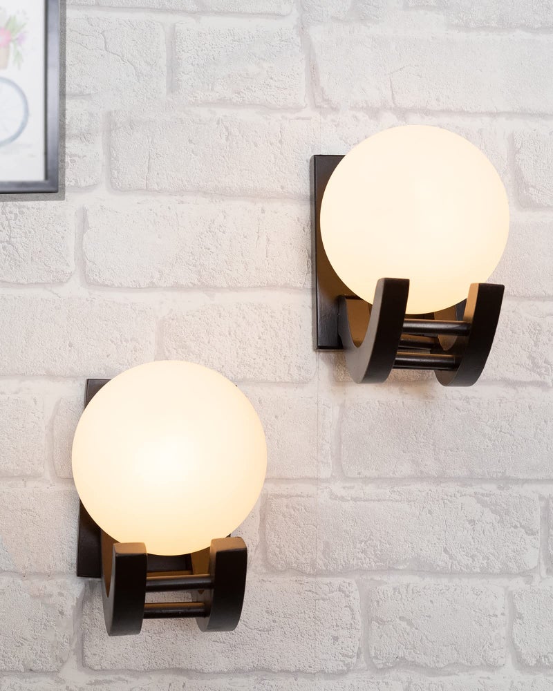 Twilight Wall Light, Wall Lamp Wood Light for Home Decoration | Chandelier Home, Living Room, Indoor Outdoor Globe Modern Design Wall Light Set of 2 - Image 2
