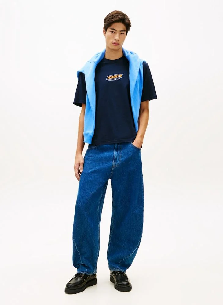 TOMMY JEANS  90s Logo Embroidery Jersey T-Shirt for Men | Best Price UAE
