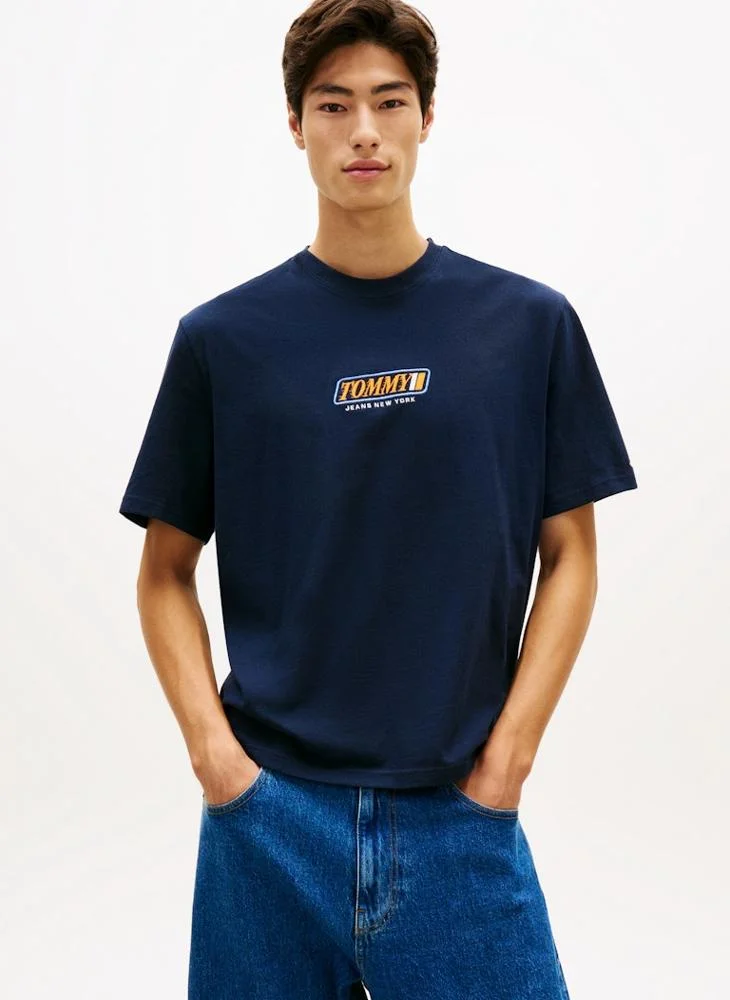 TOMMY JEANS  90s Logo Embroidery Jersey T-Shirt for Men | Best Price UAE