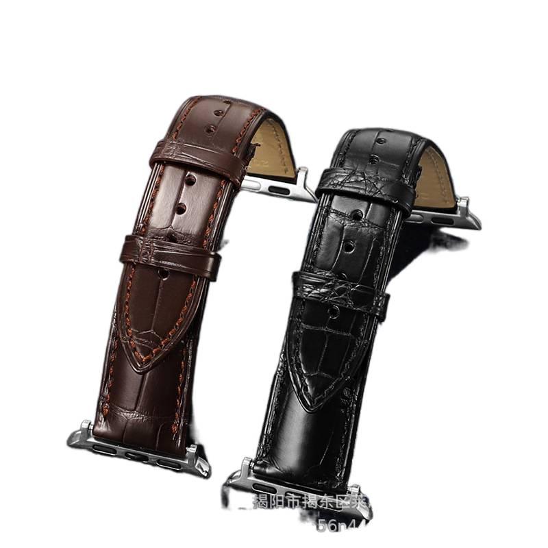 سوار ساعة ذكية سوار جلدي كلاسيكي متوافق باللون بني قابل للتعديل مع Apple Watch 38/40/41/42/44/45/49mm بملاءمة قابلة للتعديل وحزام بديل - Image 3