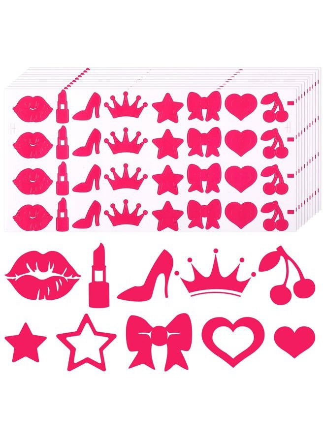XIHIRCD 320pcs Tanning Stickers, Cute Sunbathing Stickers Self Adhesive Tanning Heart Lips Bow Star Cherry Sunbed Stickers for Body Summer Beach (8 Styles) - Image 1