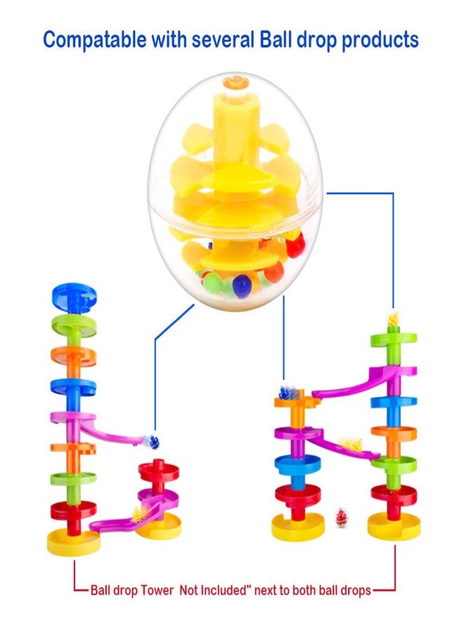 WEofferwhatYOUwant 6-Pack Ball Drop Rattle Balls - 1.8” Clear Polycarbonate for Toddlers Durable & Safe Compatible with Ball Drop Towers Sensory STEM Learning Toy for 9M+ Indoor Educational Play - Image 5