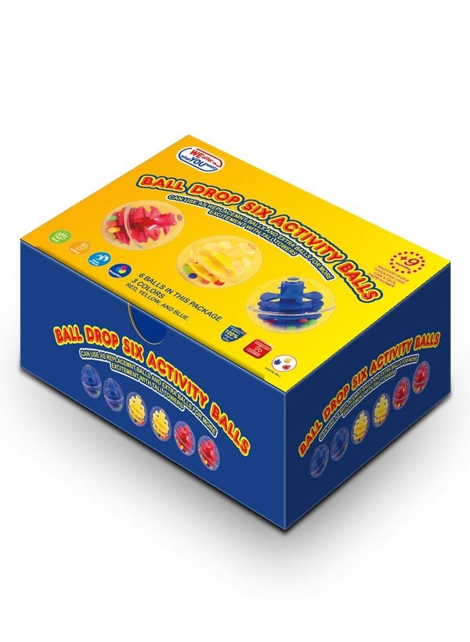 WEofferwhatYOUwant 6-Pack Ball Drop Rattle Balls - 1.8” Clear Polycarbonate for Toddlers Durable & Safe Compatible with Ball Drop Towers Sensory STEM Learning Toy for 9M+ Indoor Educational Play - Image 4