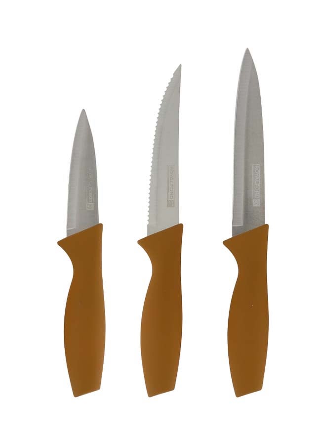 Royalford 6-Piece Knife Set Brown - Image 2