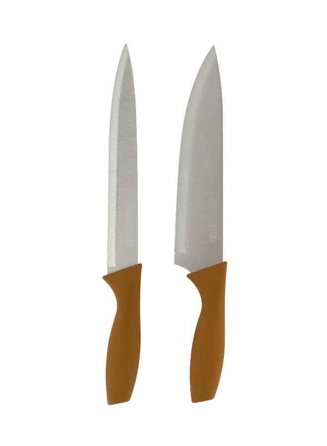 Royalford 6-Piece Knife Set Brown - Image 3