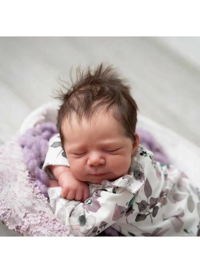 Anano Reborn Baby Dolls Silicone Full Body Girl 18 Inch Lifelike Realistic Baby Doll Full Silicone Real Life Newborn Babys Dolls New Born Soft Body Lifelike Reborn Babies - Image 2