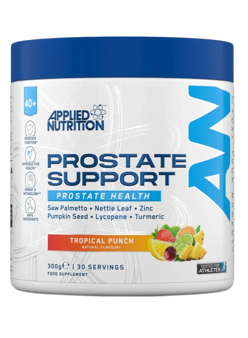 أبلايد نيوتريشن مسحوق دعم البروستاتا بنكهة العصير الاستوائي، ٣٠٠ غرام | تركيبة صحية للرجال مع نخيل المنشار والزنك وبذور اليقطين | يدعم صحة البروستاتا والهرمونات - Image 1