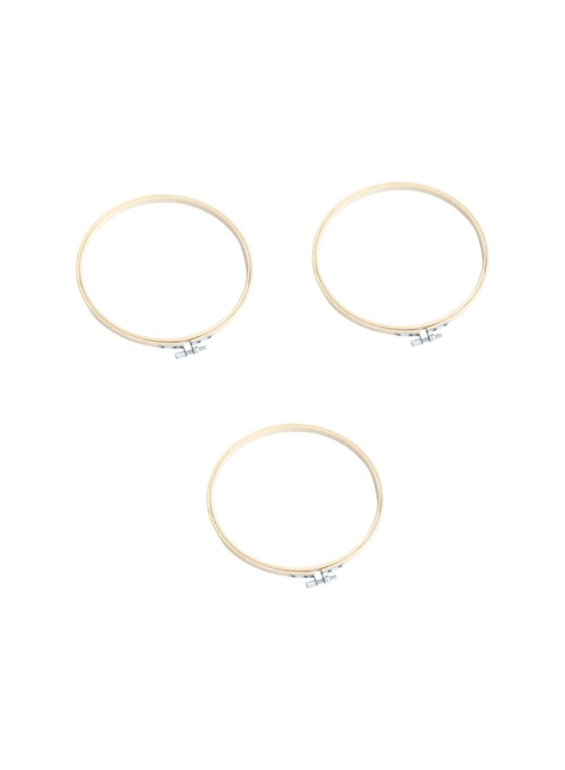 GGOOT 3pcs Circle Frame Rings The Frame Wooden Dreamcatcher Hoops Round Embroidery Hoop Round Embroidery Frame Cross Wooden Hoop Bamboo Circle Wood Embroidery Hoops Embroidery Hoop Lace  - Image 1