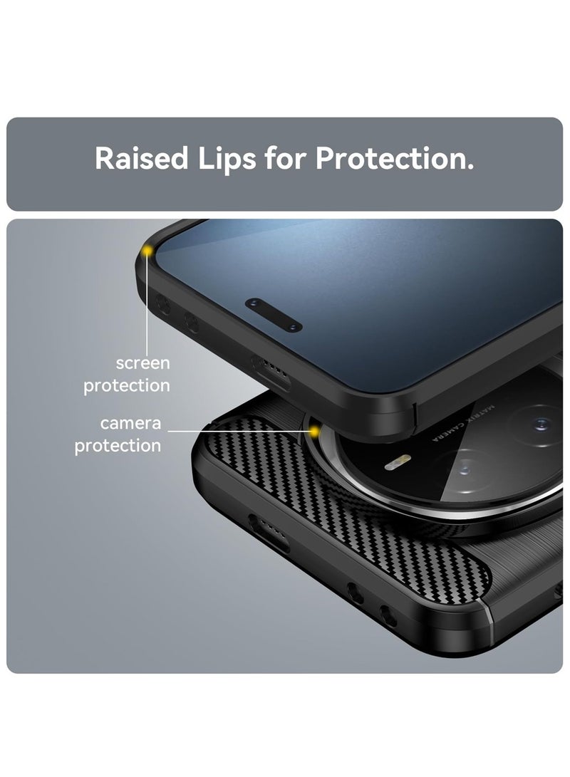 Honor Magic7 Pro 5G 2024 Silicone Brushed Texture Protective Case Cover - Black