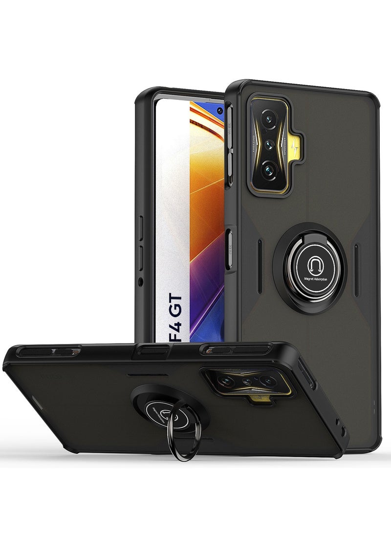 general Compatible with Xiaomi POCO F4 GT  shockproof case with magnetic ring, phone case Xiaomi POCO F4 GT Coqu Ultra Fine Matte Translucent TPU - Image 1