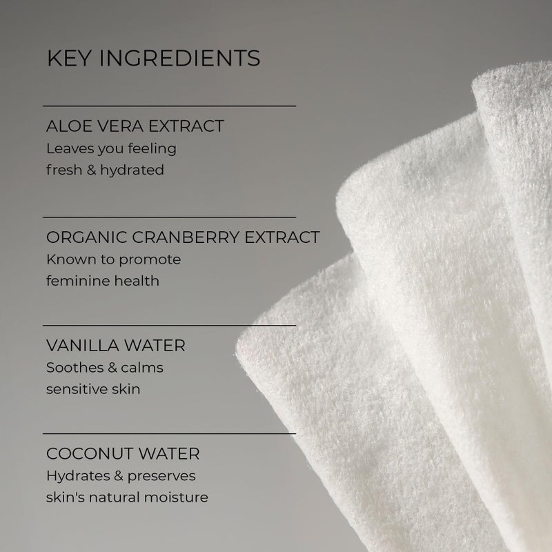 Woo More Play Freshies: All-Natural Feminine Intimacy Towelette Wipes with Coconut Water and Aloe Vera, Promotes Feminine Health & Helps Alleviate Irritation - Vegan and Cruelty Free, 20ct - Image 3