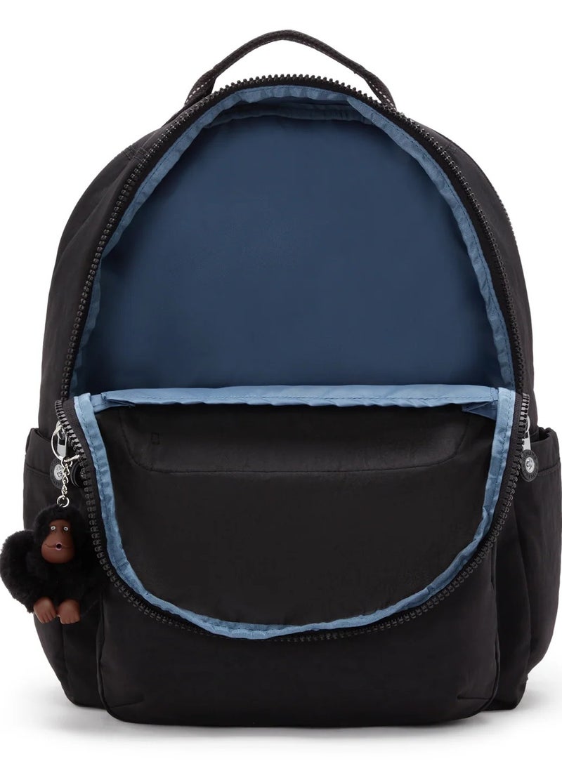 كيبلينغ حقيبة ظهر سول لاب كبيرة مع جيب للابتوب أسود حقيقي - Image 3