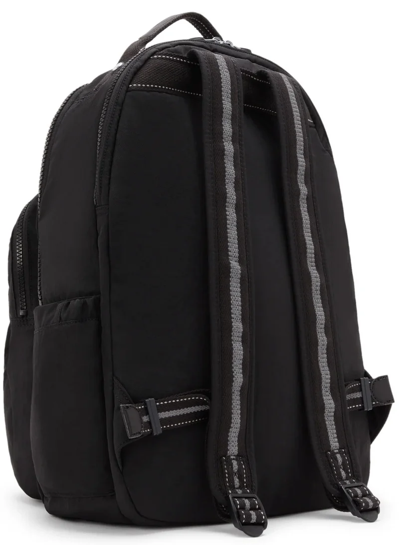 كيبلينغ حقيبة ظهر سول لاب كبيرة مع جيب للابتوب أسود حقيقي