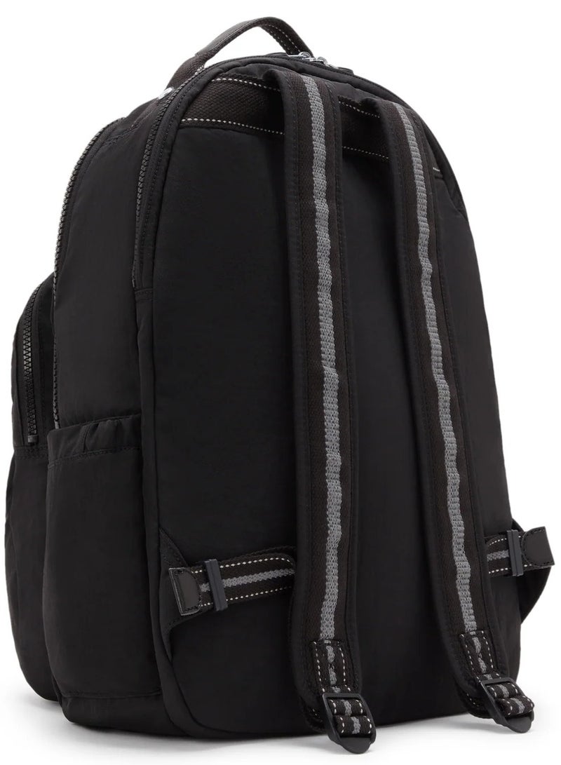 كيبلينغ حقيبة ظهر سول لاب كبيرة مع جيب للابتوب أسود حقيقي - Image 2