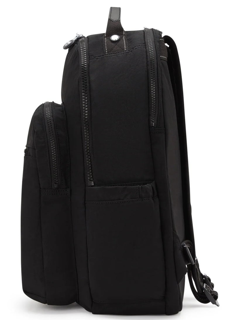 كيبلينغ حقيبة ظهر سول لاب كبيرة مع جيب للابتوب أسود حقيقي - Image 5