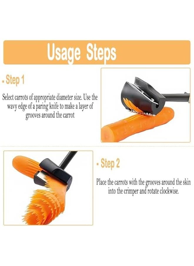 Generic - Vegetable Spiral Cutter Carrot Curler Peel Potatoes Cucumber Fruit Flower Tool Kitchen Blade Peeler Rotation Trim Carving Spiralizer Kit - Image 1