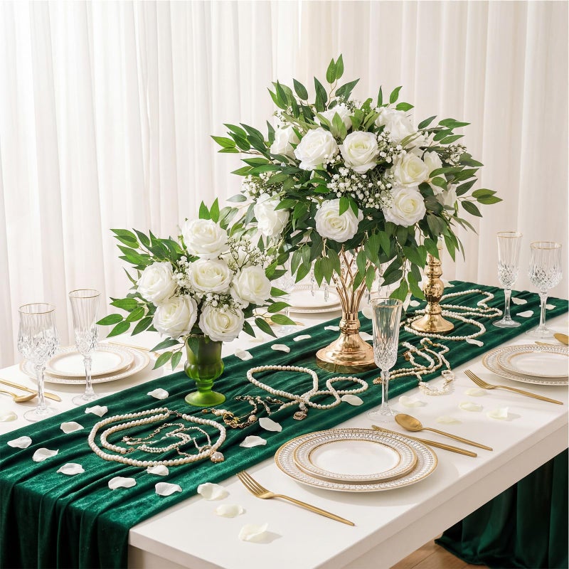Suncalla 40 Pcs Artificial Italian Ruscus Greenery Stems 55 cm 21.6'' Fake Leaf Garland Branches Silk Greenery Leaves for DIY Wedding Arch Bouquet Vase Filler Table Centerpieces Home Decor (Green) - Image 5