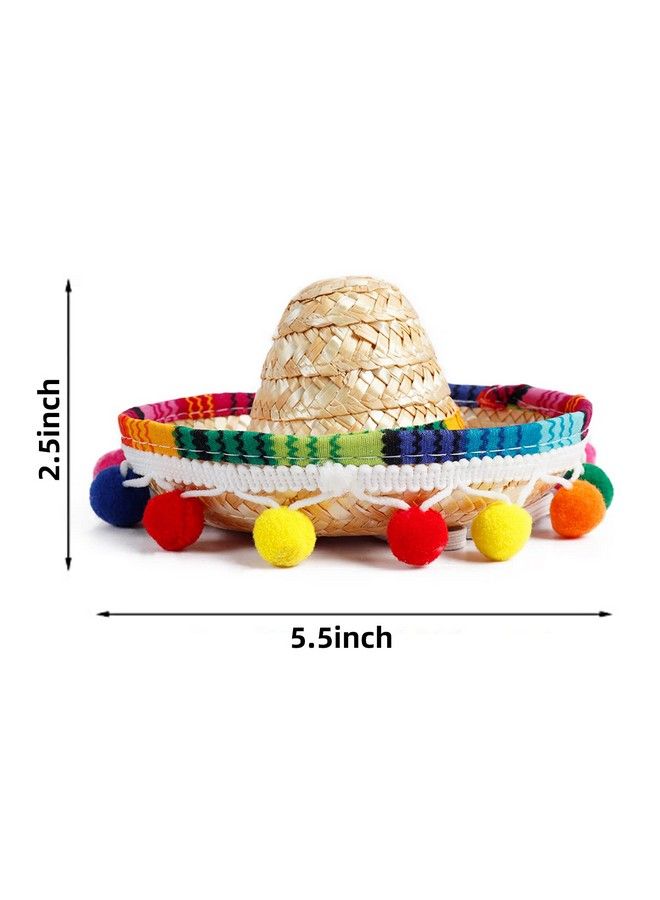 Crazy Night Mini Sombrero Top Hat Headband Tiny Straw Hat Cinco De Mayo Small Sombreros For Baby Kids Dog Cat Mexican Fiesta Birthday Party Supplies Topper Centerpiece Table Decor De Viva Mexico Para - Image 4