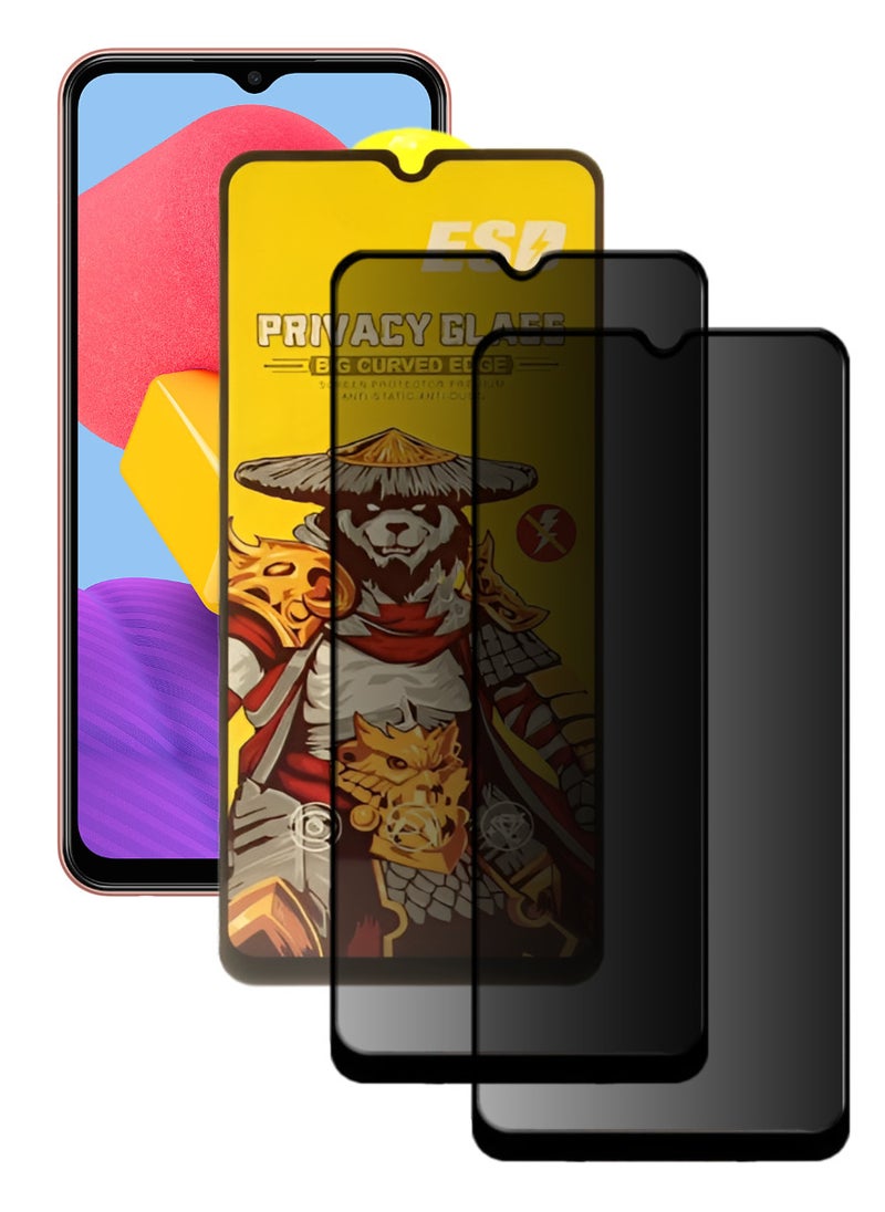 ESD 2 Pieces Tempered Dustproof Privacy Glass Screen Protector Compatible For Samsung Galaxy M13 - Image 1