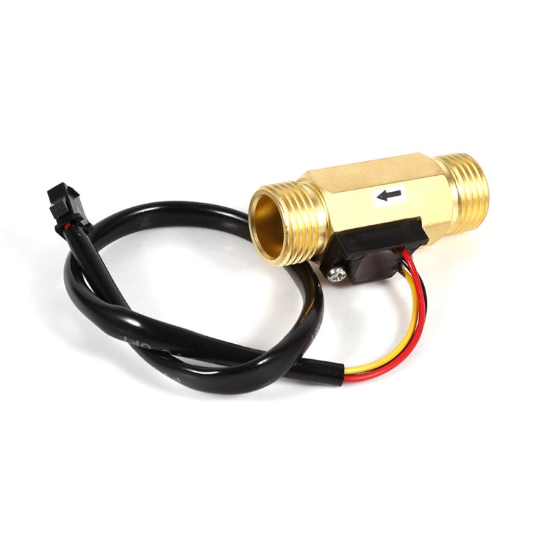 G1/2" Copper Hall Effect Water Flow Sensor 1-30L/min - High-Quality Sturdy Durable Liquid Flowmeter Switch for Water Heater Purifier Dispenser - Image 1