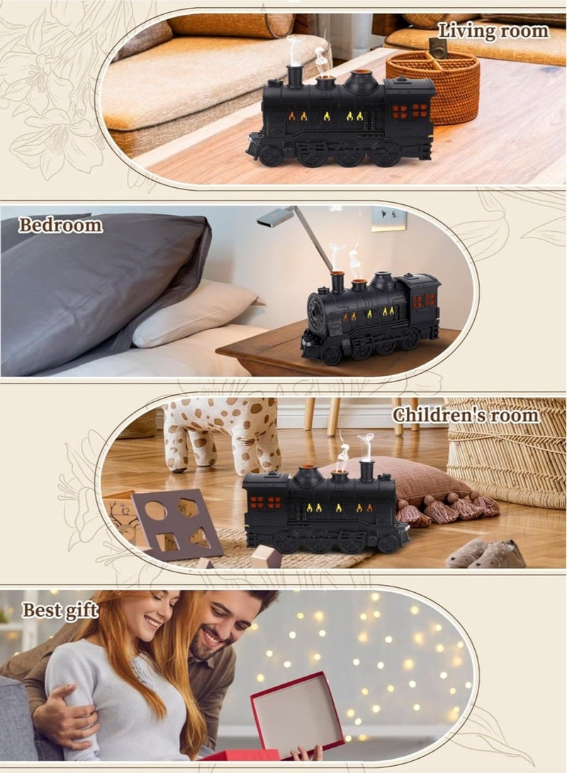 ELTRAZONE Train Essential Oil Diffuser 300ml – Retro Train Humidifier with 2 Light & 2 Mist Modes, Remote Control for Bedroom & Home Office Decor, Aromatherapy Diffuser for Relaxation, Gift Idea for Birthdays & Special Occasions  - Image 2