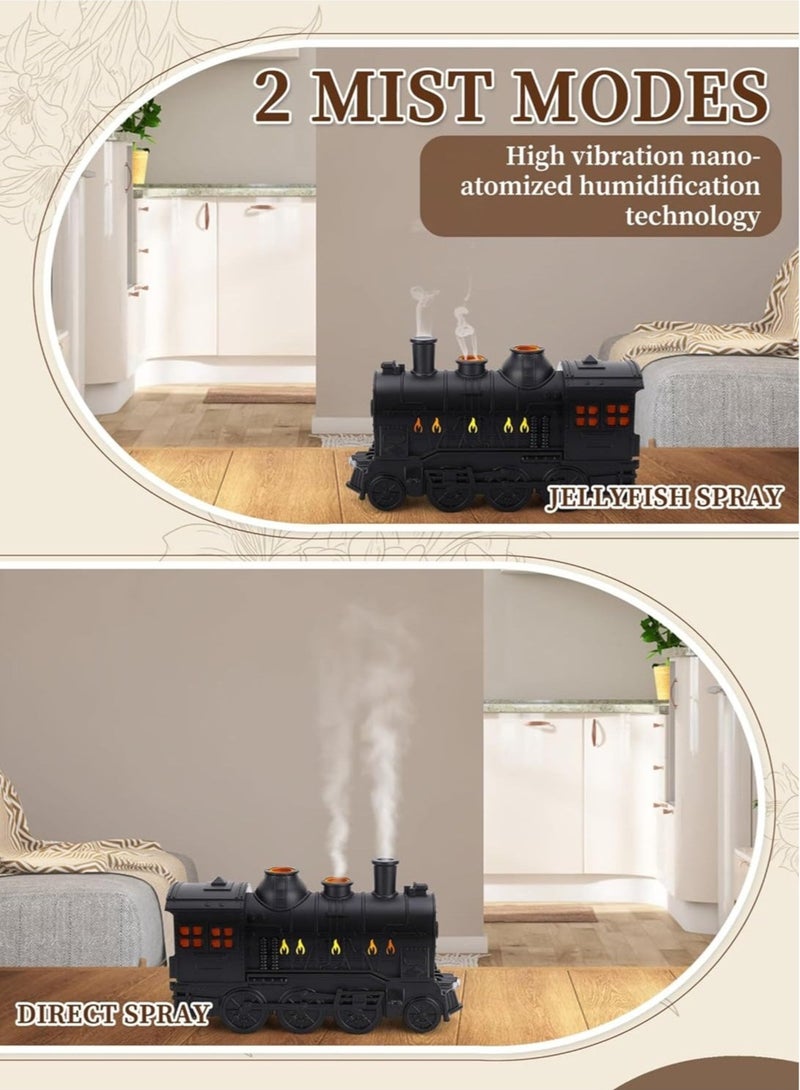 ELTRAZONE Train Essential Oil Diffuser 300ml – Retro Train Humidifier with 2 Light & 2 Mist Modes, Remote Control for Bedroom & Home Office Decor, Aromatherapy Diffuser for Relaxation, Gift Idea for Birthdays & Special Occasions  - Image 5