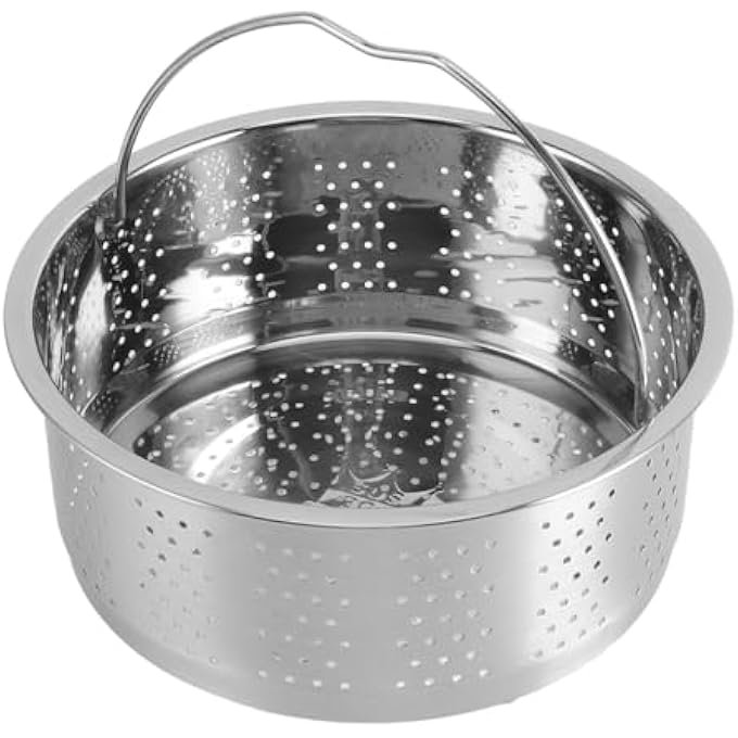 زيروديس سلة بخار سميكة ومصقولة لطهي الأرز، سلة طهي من الفولاذ المقاوم للصدأ، رف تبخير، أداة إزالة السكر لطهي البيض بالبخار، البطاطا الحلوة، البطاطا المصنوعة من الفولاذ المقاوم للصدأ - Image 4