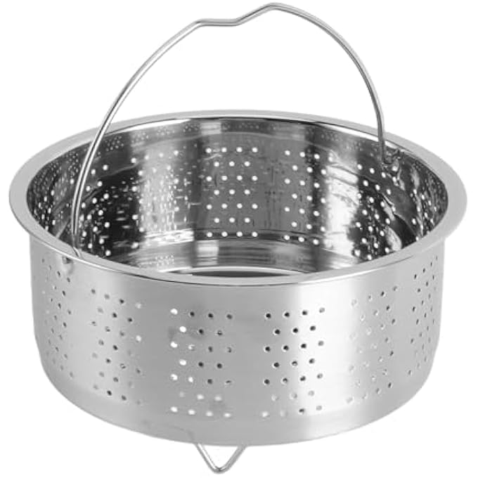 زيروديس سلة بخار سميكة ومصقولة لطهي الأرز، سلة طهي من الفولاذ المقاوم للصدأ، رف تبخير، أداة إزالة السكر لطهي البيض بالبخار، البطاطا الحلوة، البطاطا المصنوعة من الفولاذ المقاوم للصدأ - Image 2