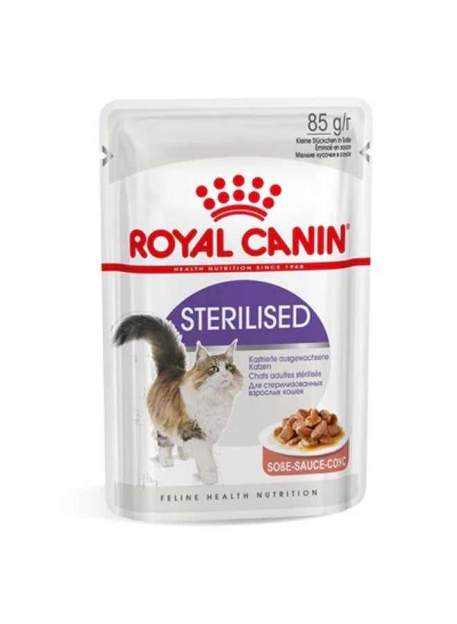 Royal Canin Sterilised Chunks In Gravy Adult Wet Cat Food 85G