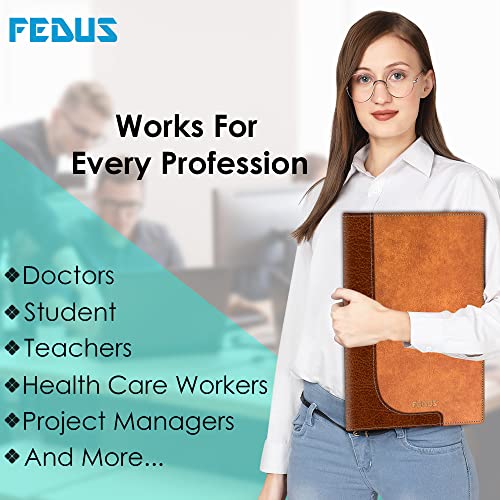 FEDUS Document File Folder for Certificates, Leatherette Multipurpose Professional Folder File for Documents, Documents Holder, Document Bag, Portfolio, Executive File with 20 Leafs for Men and Women - Image 3