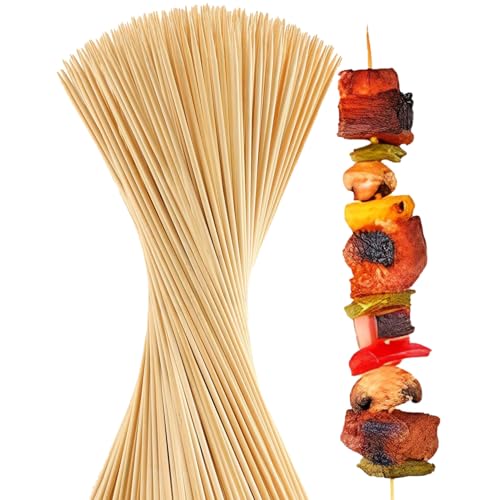 TerraToss [Pack of 120 Sticks, 8 inch, 3mm] Barbeque Skewers Sticks | Bamboo BBQ Skewer Sticks | Perfect for Grilling, Roasting & Party Treats | Ideal for Parties & Camping (120, 8 Inch) - Image 1
