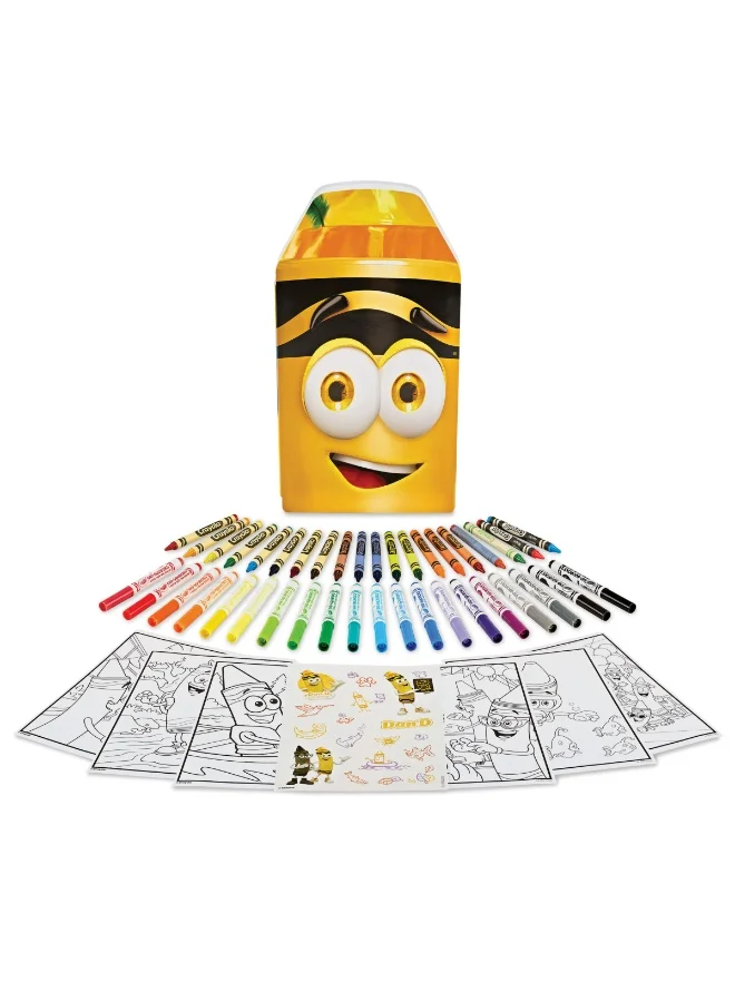 كرايولا Crayola Yellow Limited Edition Art Case – Collectible Set with Retired & Classic Crayons, Pip-Squeaks Markers, Coloring Pages & Stickers | Portable Kids Art Kit & Gift for Creative Fun