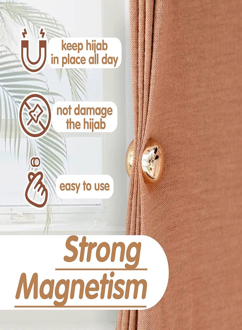 Magnetic Hijab Pins Set, 8 Pairs in Matte and Metallic Colors, Versatile Scarf Fasteners for Women, Strong Hold for Shawls and Scarves, Stylish Star Shape Design - Image 2